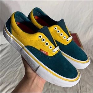 Vans Era Pro Prime Atlantic Blue Gold White Shoes New Mens 7.5 , 11
